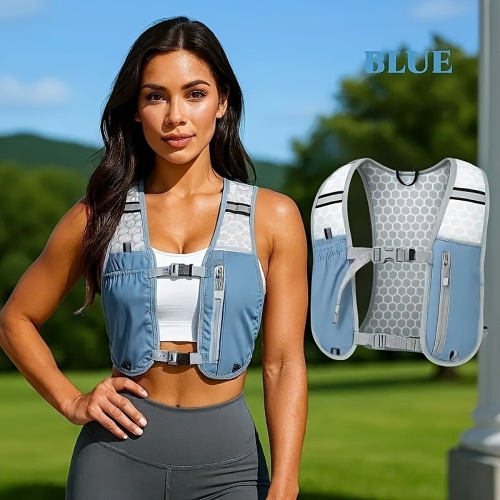 Reflective Vest Cycling - Waterproof Nylon Running Water Bottle Storage