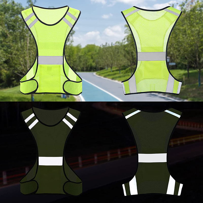 Reflective Vest Cycling - Visibility Fluorescent Mesh Reflective Safety Vest,
