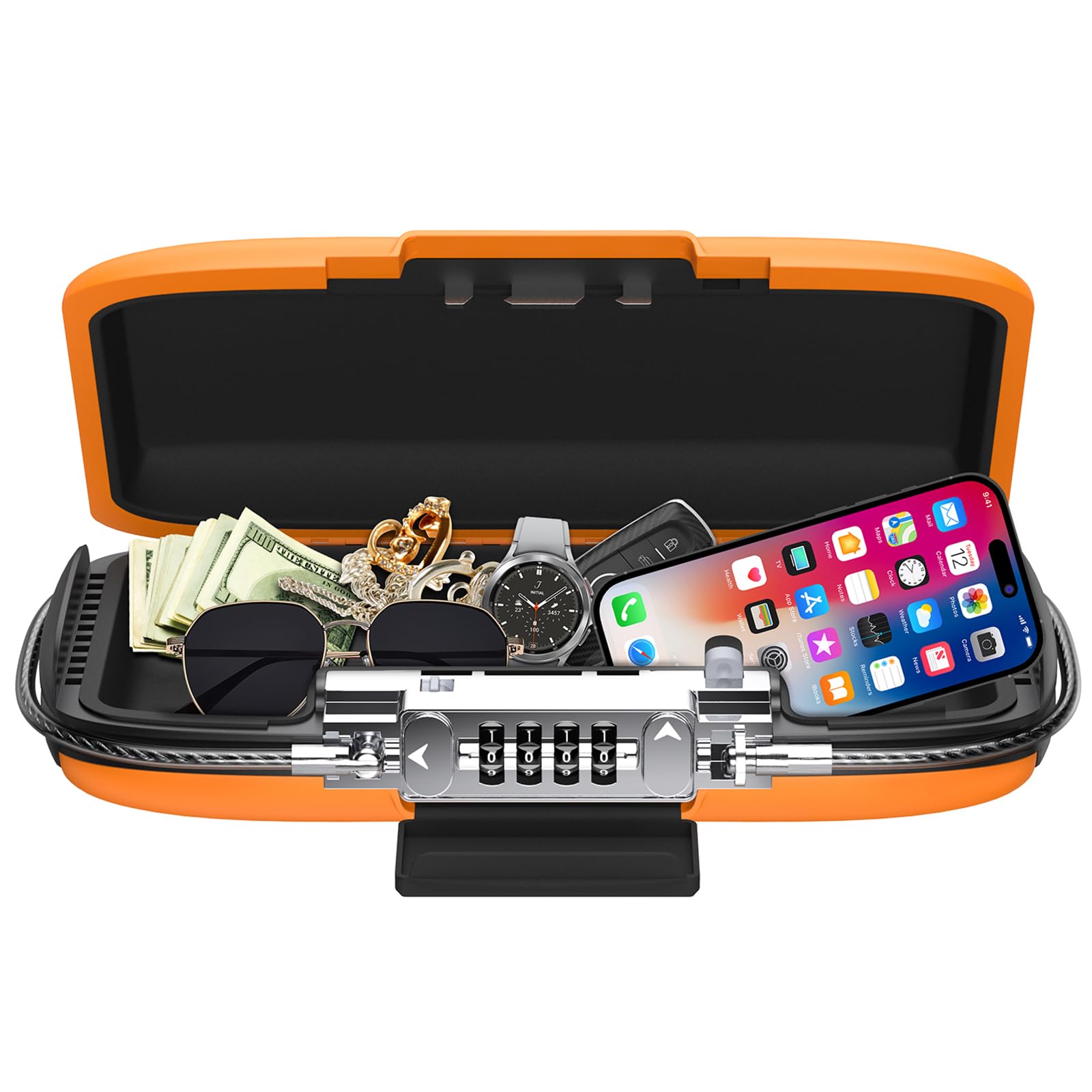 Portable Safe Lock Box with 4- - Chain Lock Combination 评论和价格