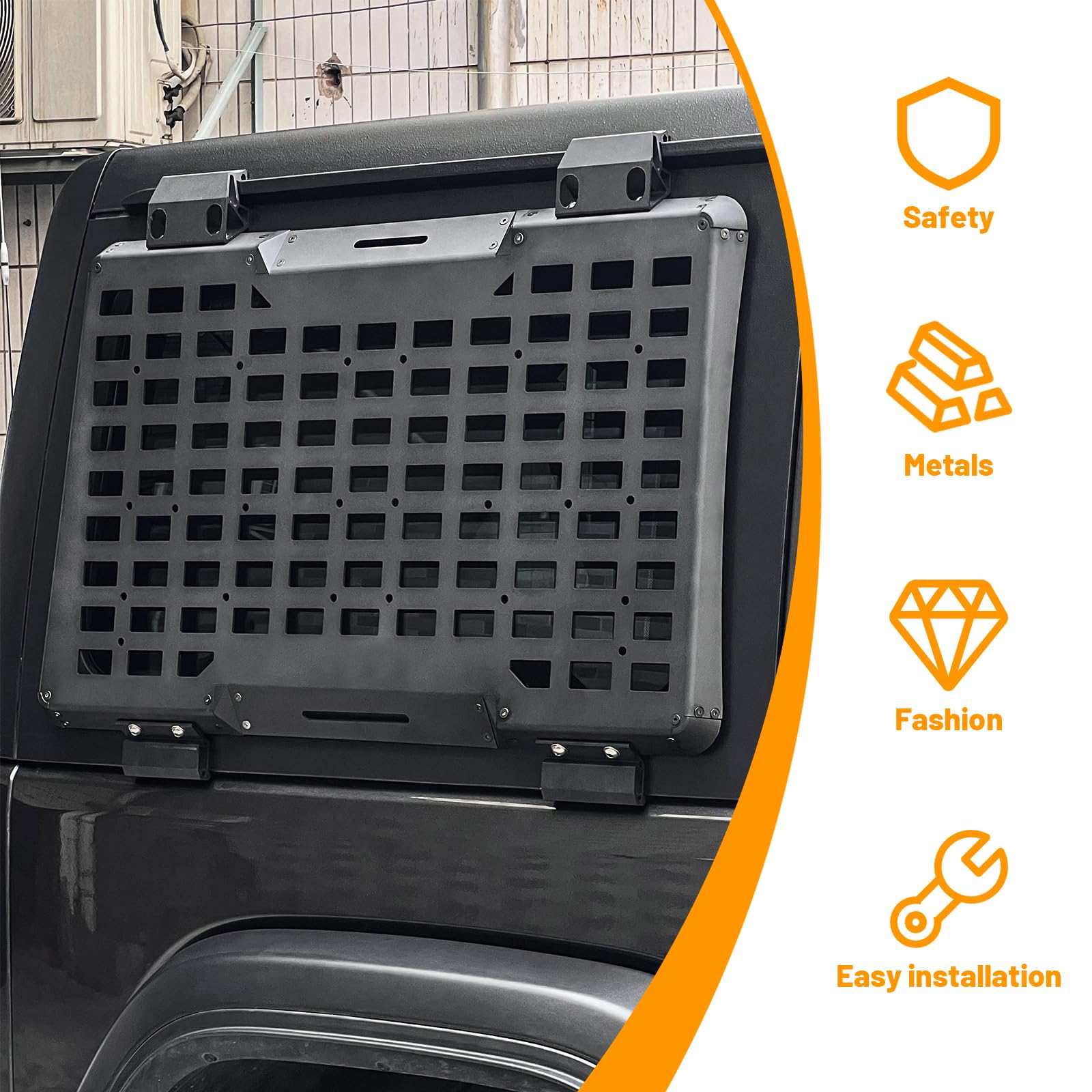 Rear Right Window Molle Panel  - Cargo Rack Aluminum 评论和价格