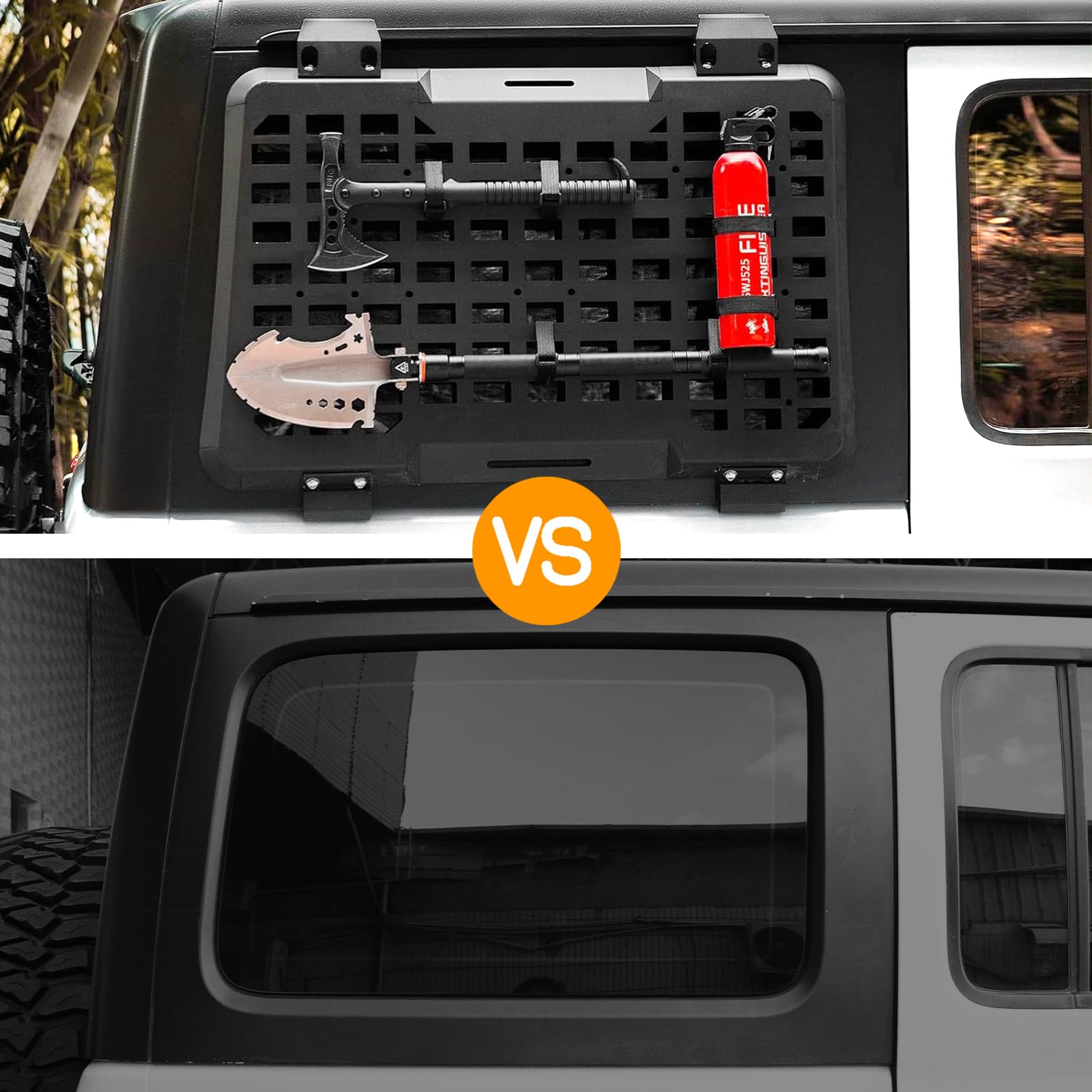 Rear Right Window Molle Panel  - Cargo Rack Aluminum 评论和价格