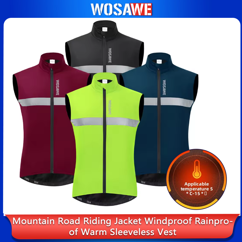 WOSAWE Men Cycling Vest Winter - Reflective Vest Cycling 评论和价格