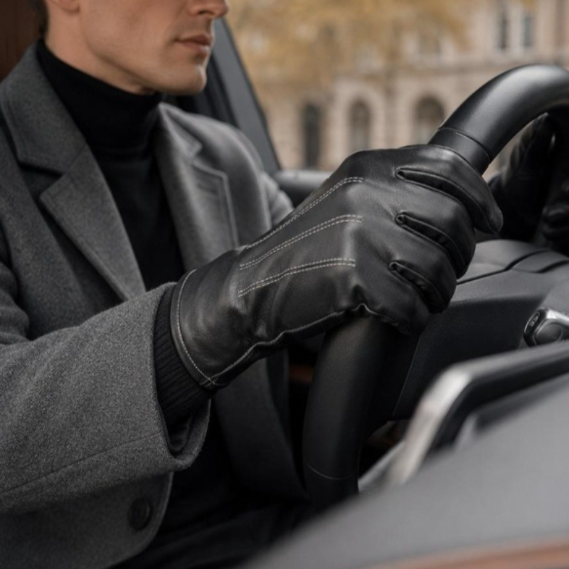 Thermal PU Leather Gloves Unis - Winter Cycling Commute 评论和价格